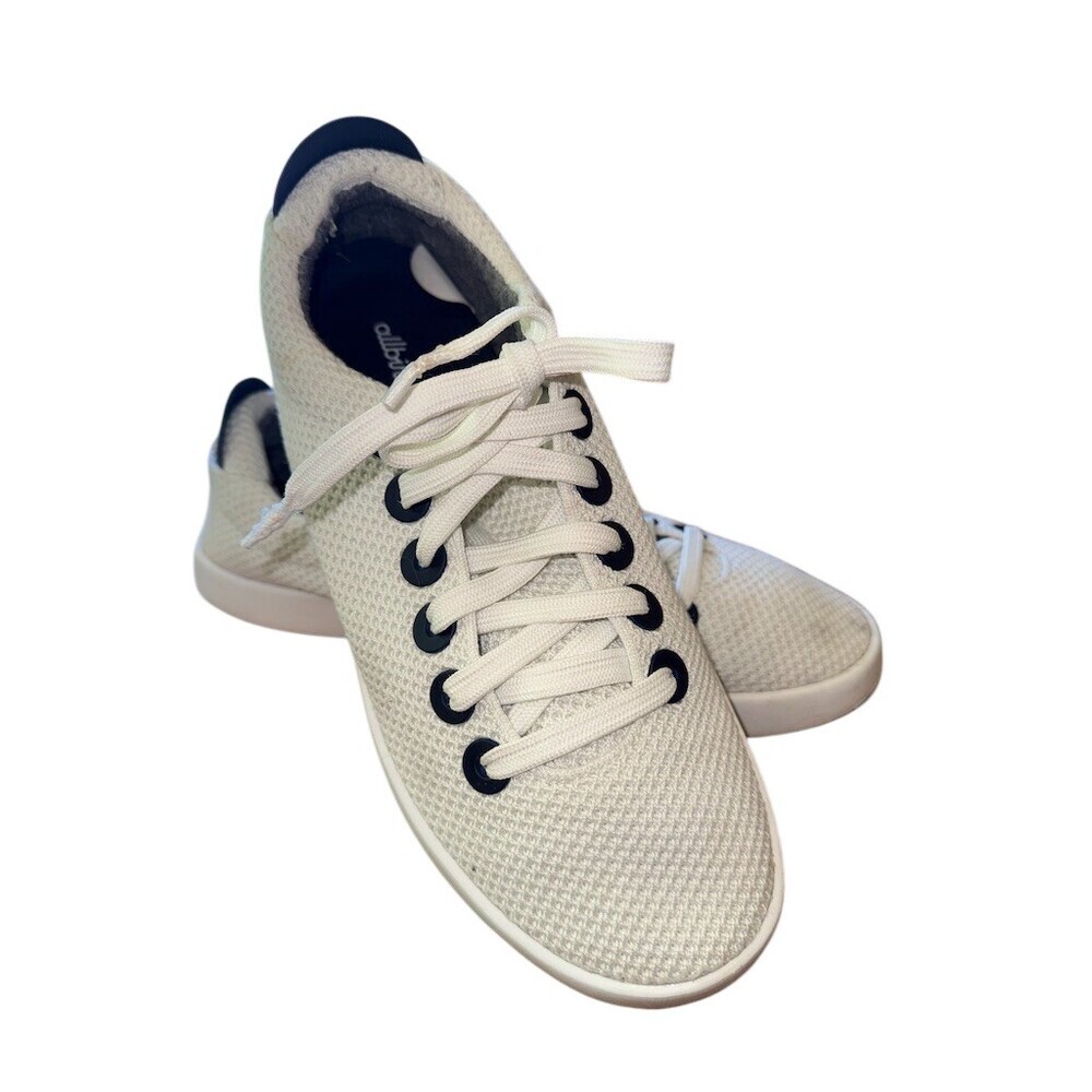 Allbirds Tree Piper Sneakers White Navy Womens Size 10